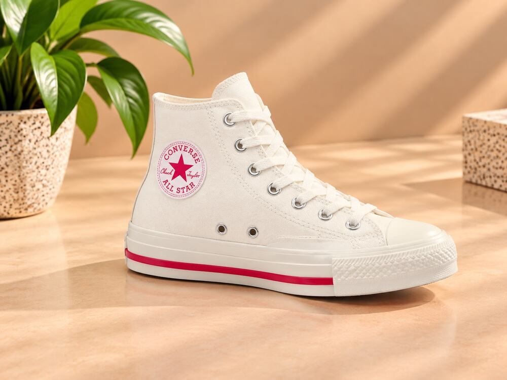 NWT Converse unisex Chuck Taylor All Star Eva Lift Kid Sneaker White/Red, 3.5